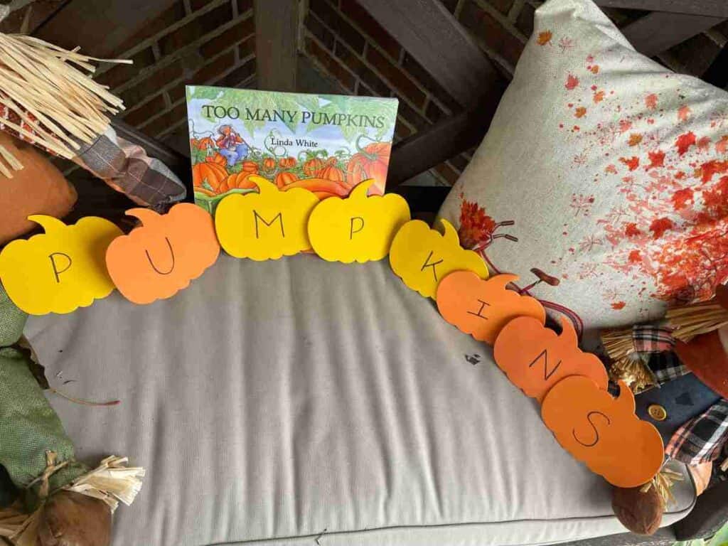 Pumpkin letter activity for preschooler