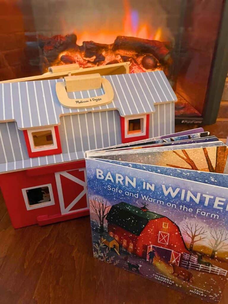 Barn in Winter book about snow for toddlers