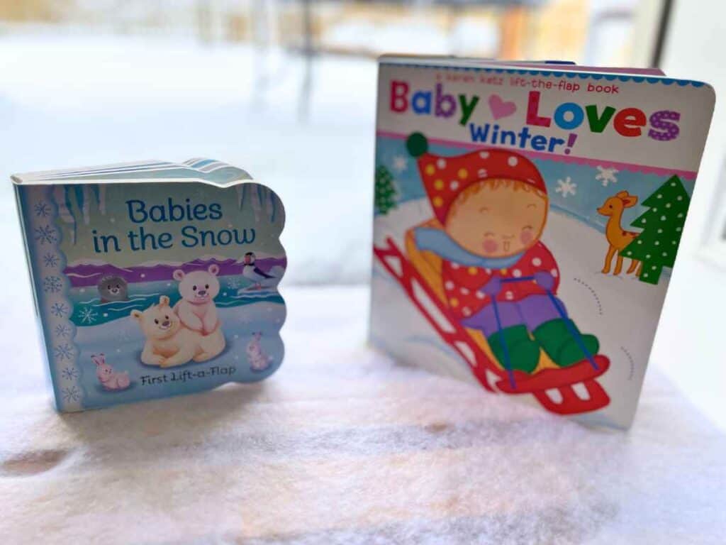 lift the flap books about snow and winter for babies and toddlers