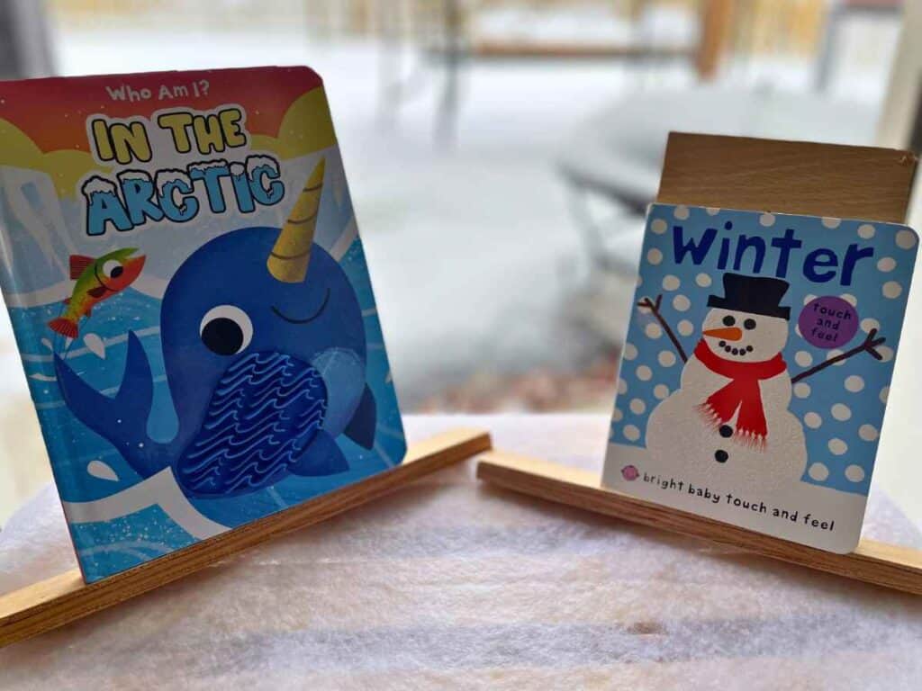 Textured books about snow for babies and toddlers