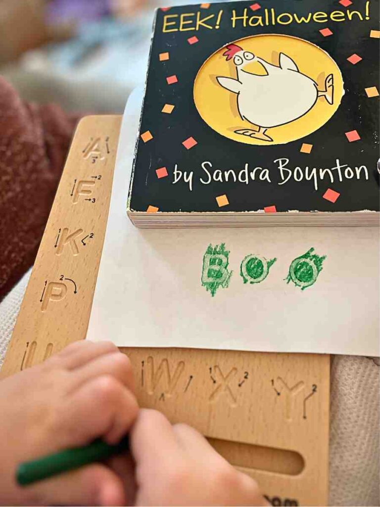 Learning Double Letter Sounds Spooky Preschool Activity