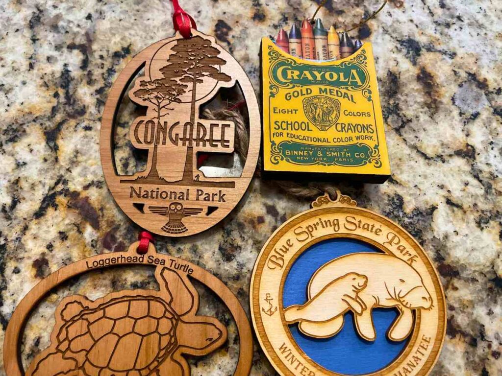 Christmas ornaments to help us remember our trip to Orlando