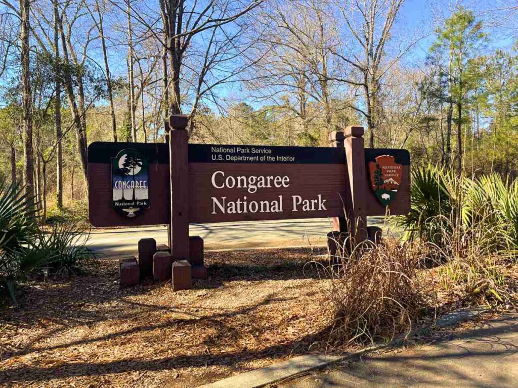 Congaree National Park Entrance Sign