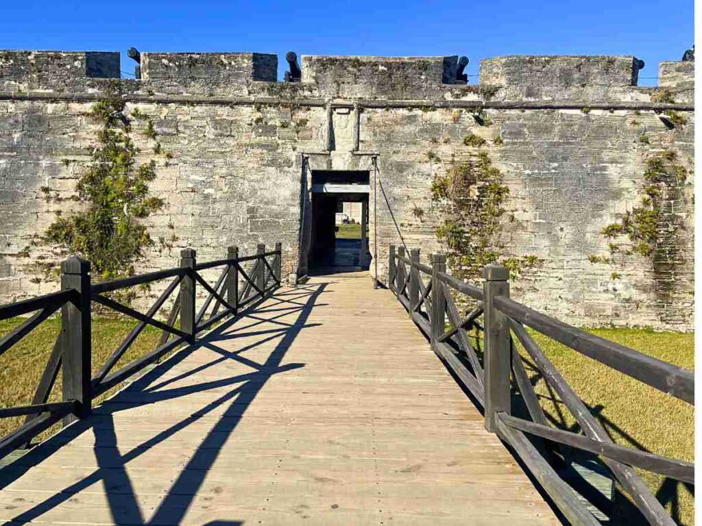 Entering Castillo de San Marcos National Monument in St. Augustine
