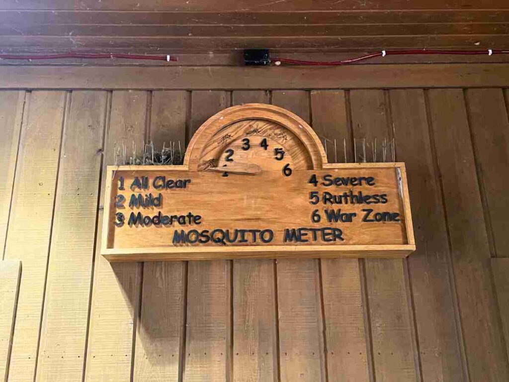 Mosquito meter at Congaree National Park