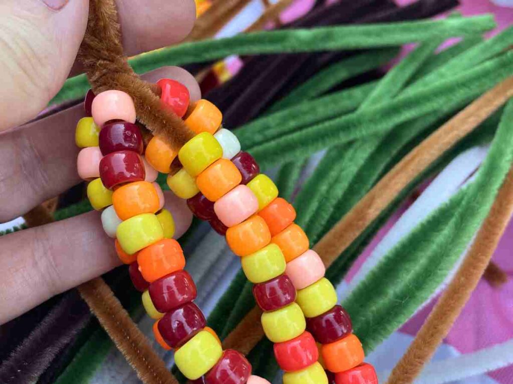 Harvest Themed Corn Cob Beaded Craft
