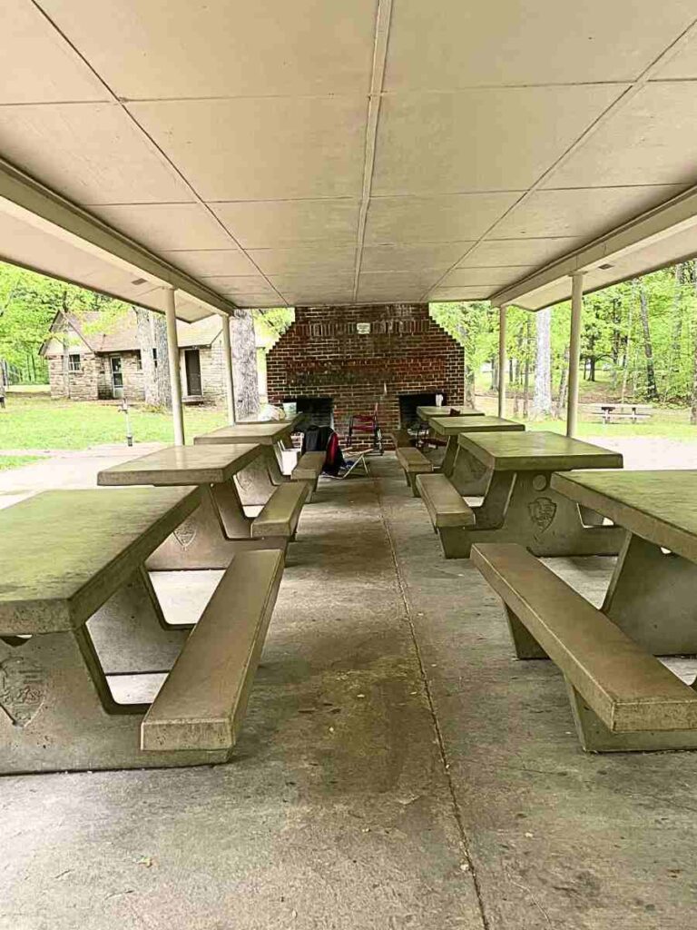 picnic shelter at Mammoth Cave National Park