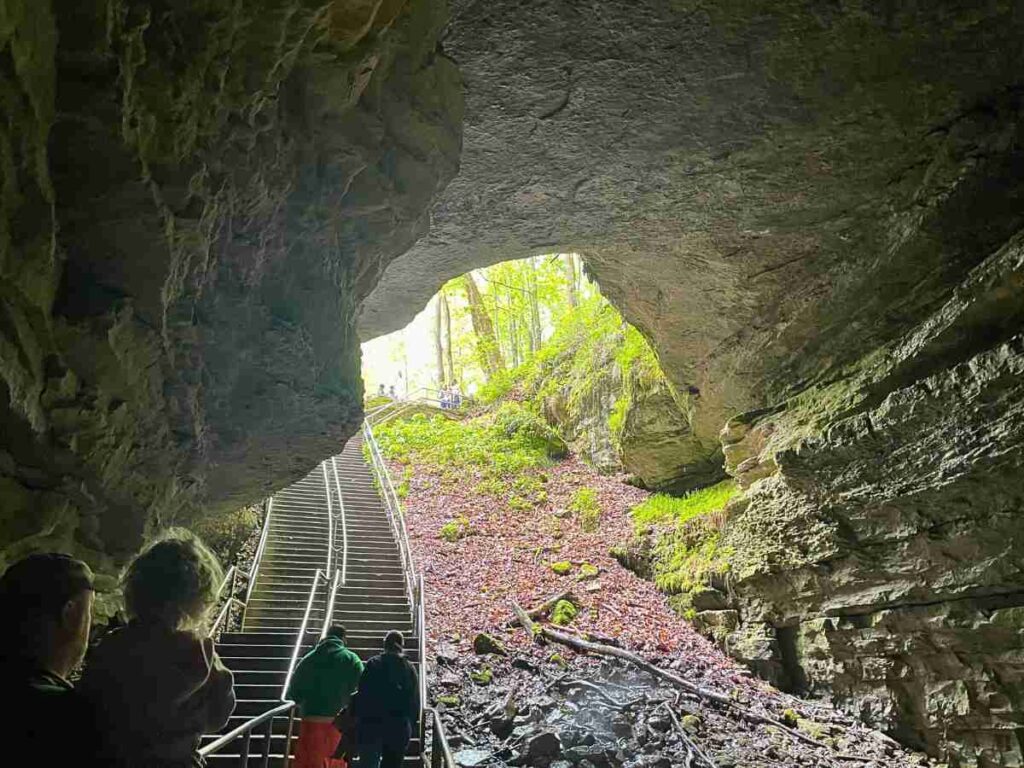 stairs leading out of Mammoth Cave