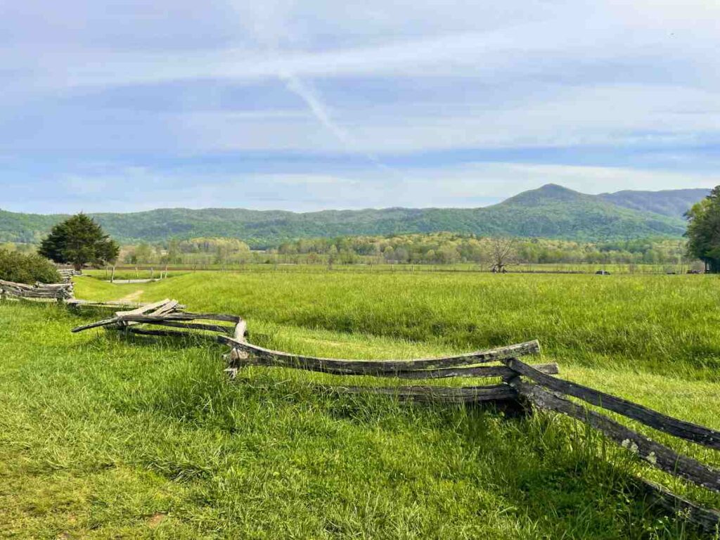 Views in Cades Cove Loop in the Great Smoky Mountains National Park