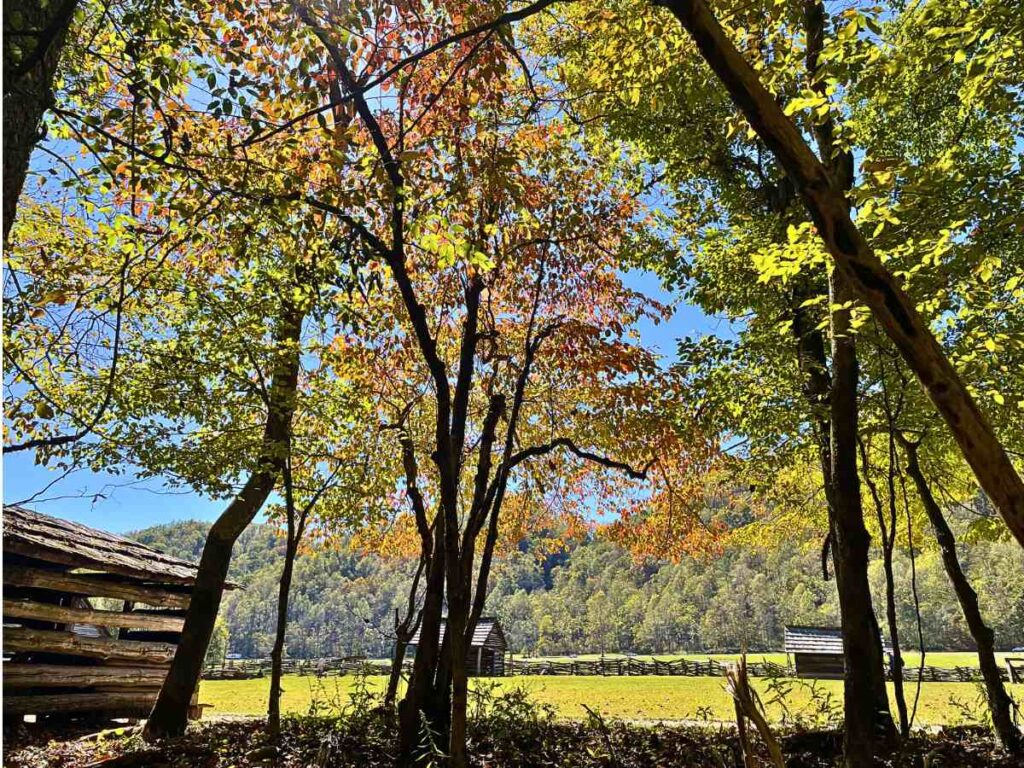 Settler Farm in Oconaluftee in Great Smoky Mountains National Park