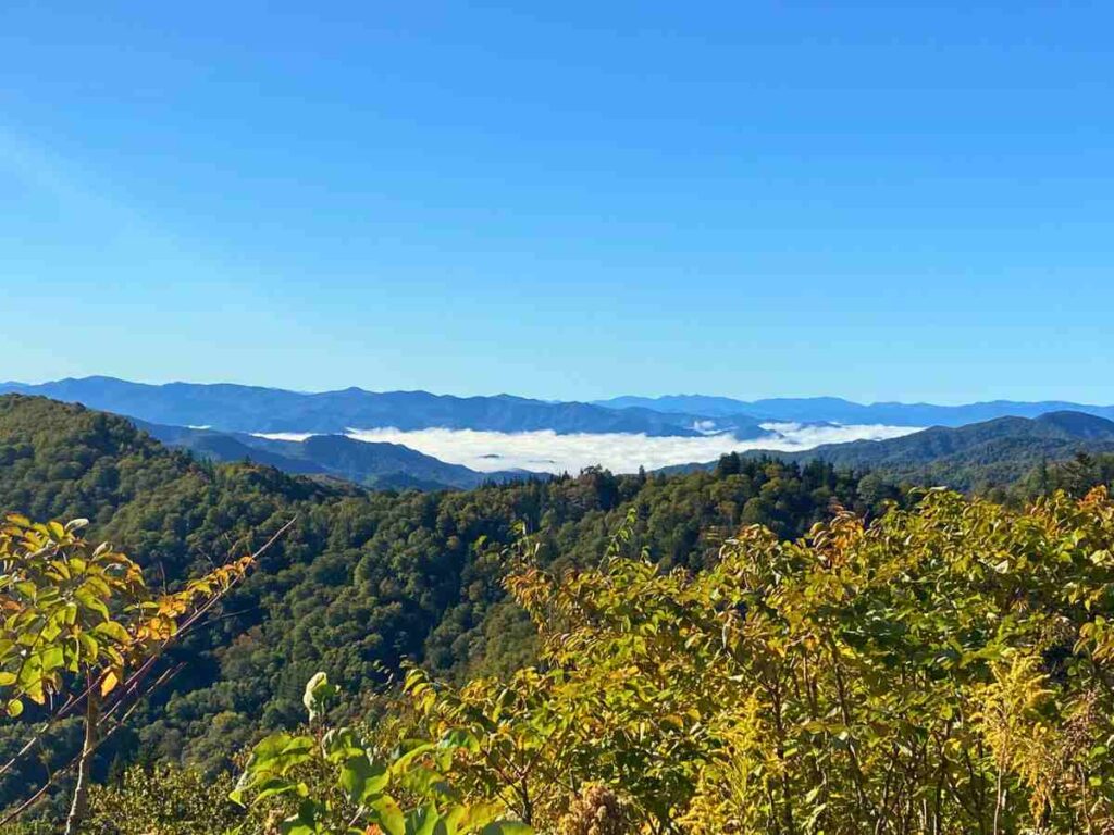 Views from Newfound Gap in Great Smoky Mountains National Park